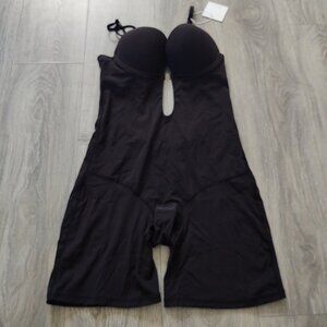 NWT Slimers Plunge Front Push Up Bra Low Back Shapewear